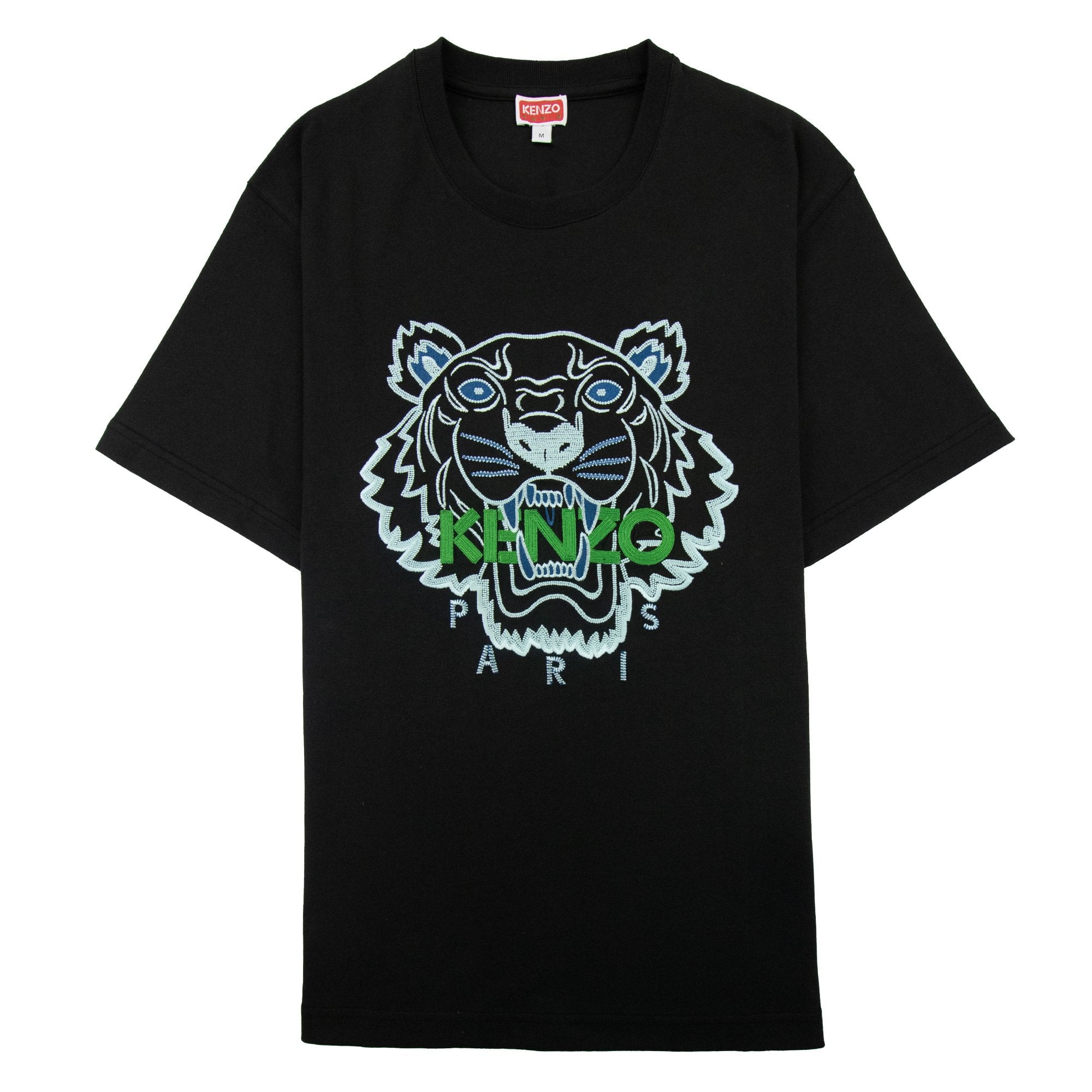 Kenzo Embroidered Tiger Relax Fit T Shirt Bicolore