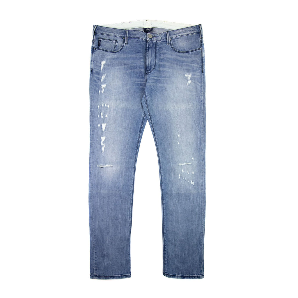 Armani Jeans Stone Wash Distressed J06 Slim Fit Jean