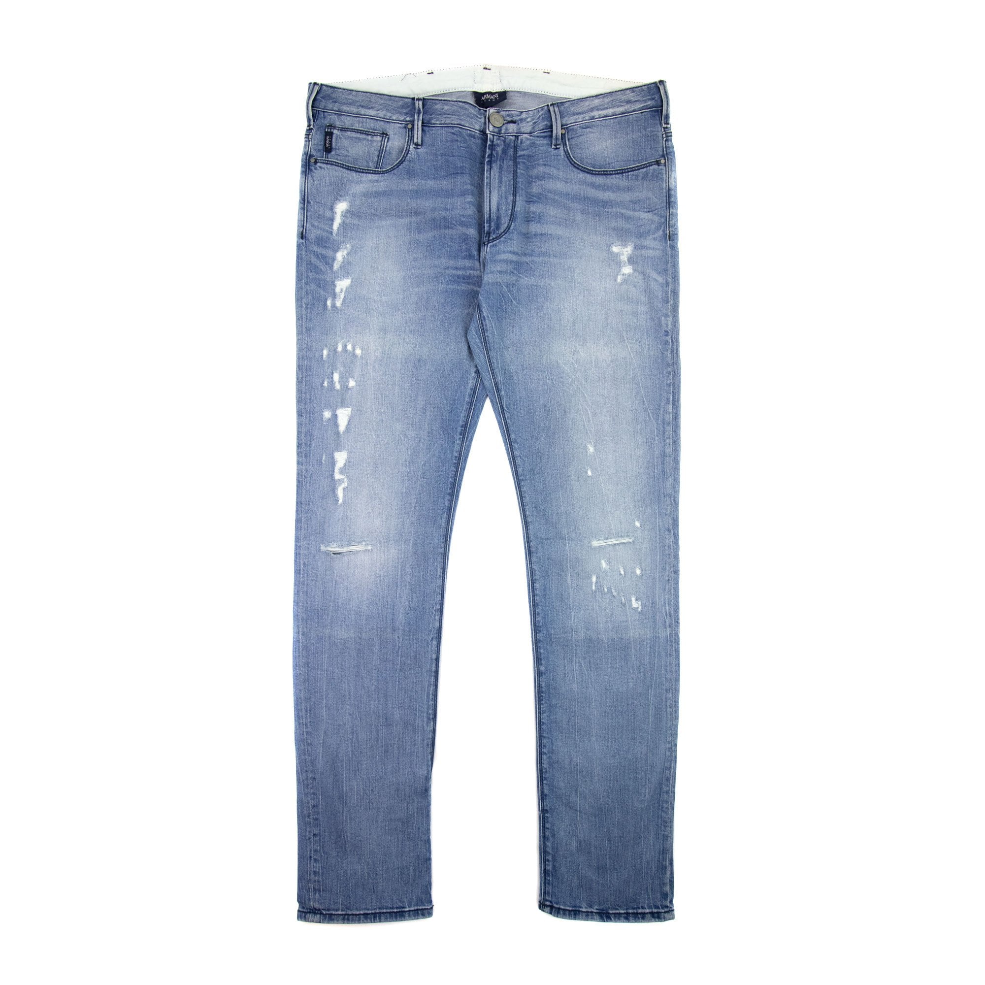 Armani Jeans Stone Wash Distressed J06 Slim Fit Jean