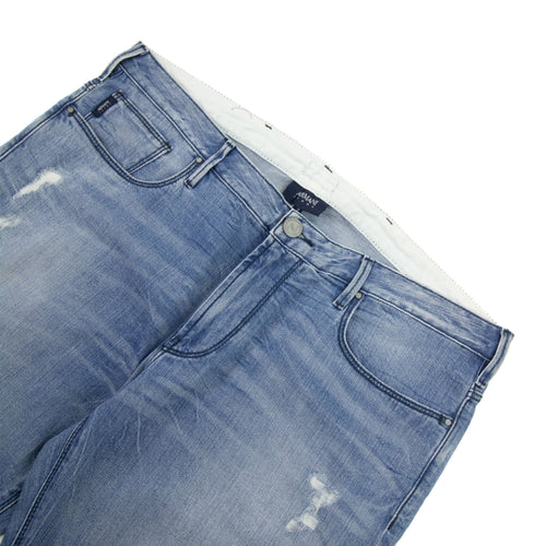 Armani Jeans Stone Wash Distressed J06 Slim Fit Jean