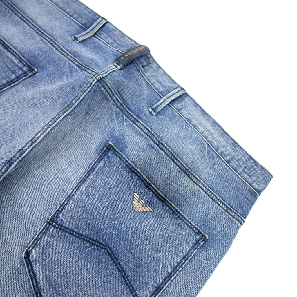 Armani Jeans Stone Wash Distressed J06 Slim Fit Jean