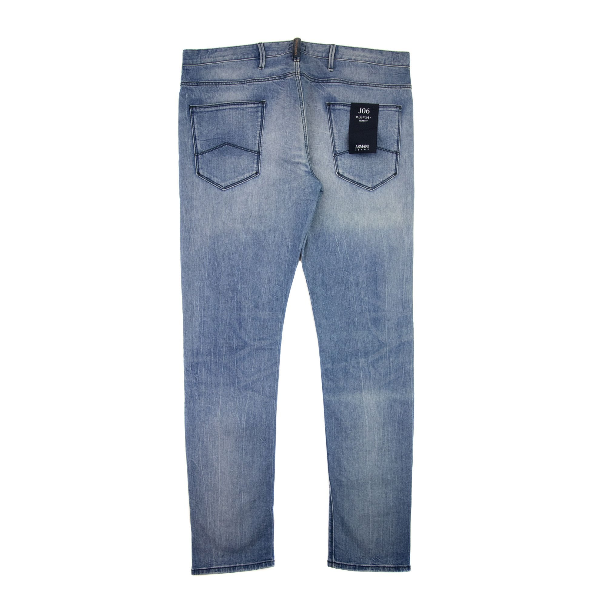 Armani Jeans Stone Wash Distressed J06 Slim Fit Jean
