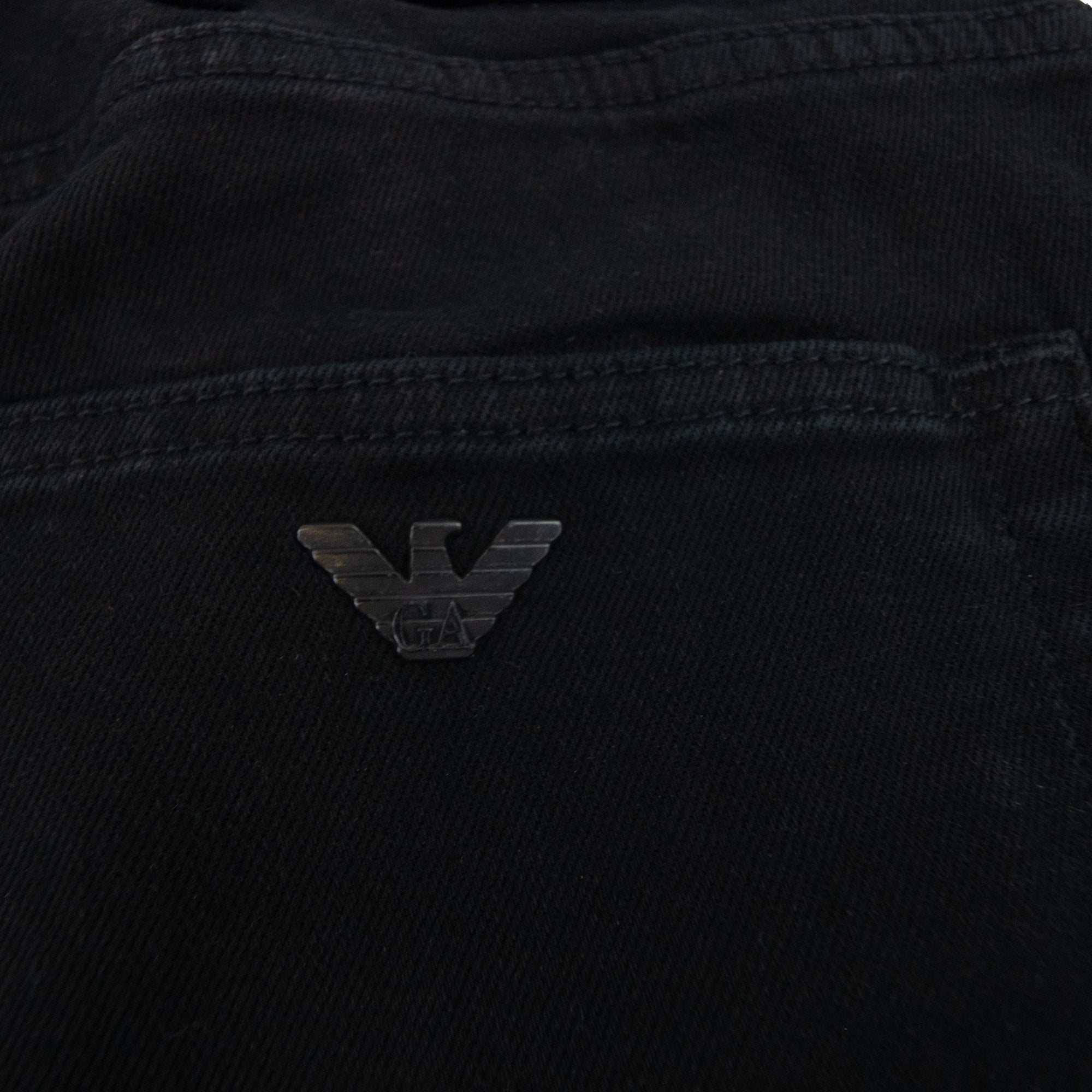 Armani Jeans J45 Slim Fit Jean Black