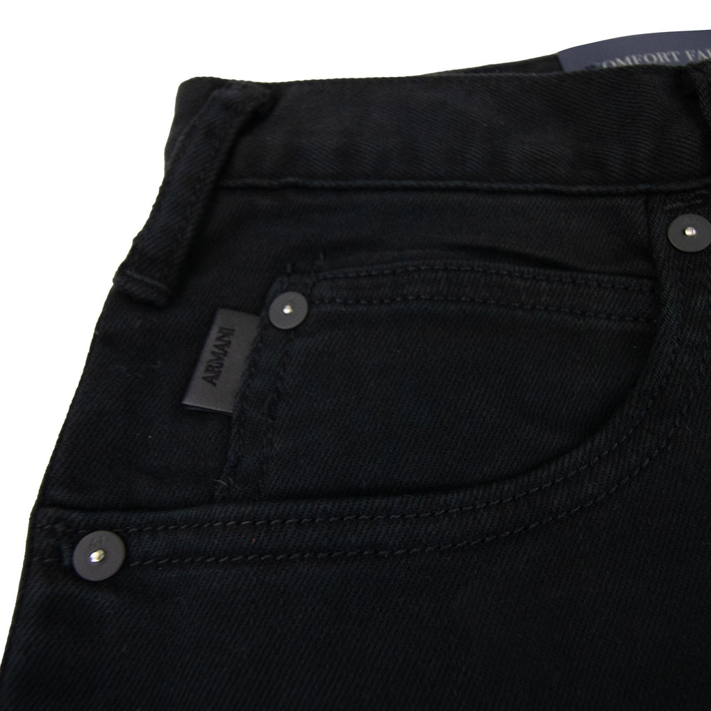 Armani Jeans J45 Slim Fit Jean Black
