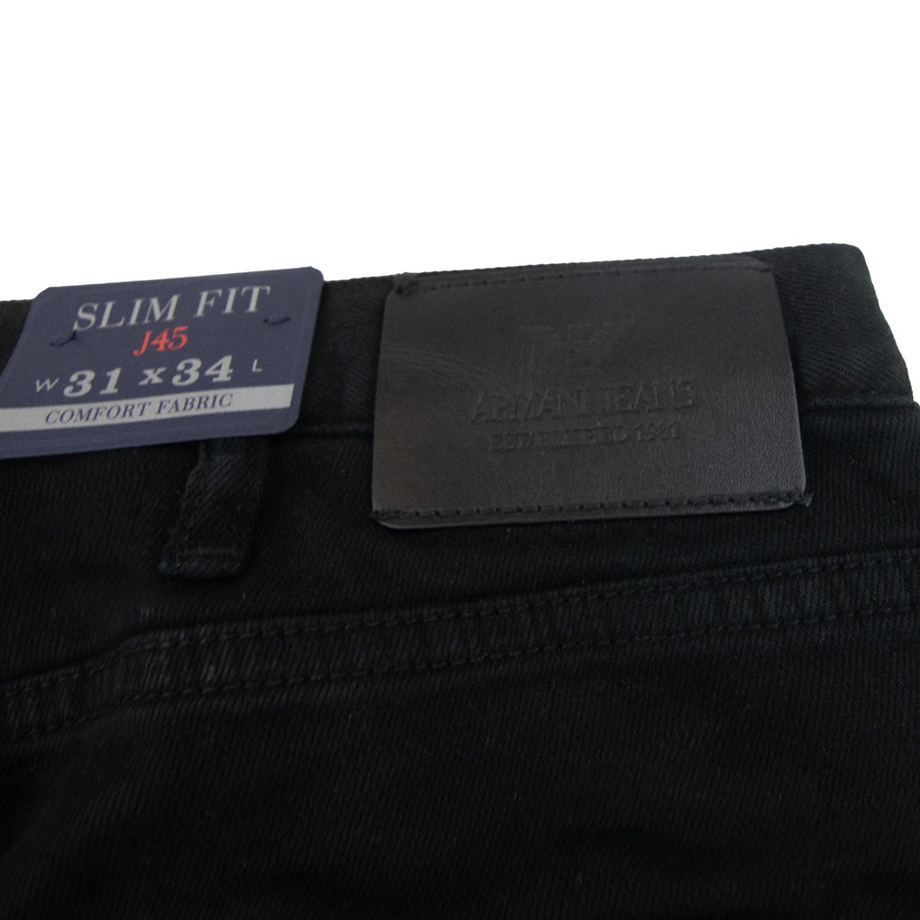 Armani Jeans J45 Slim Fit Jean Black