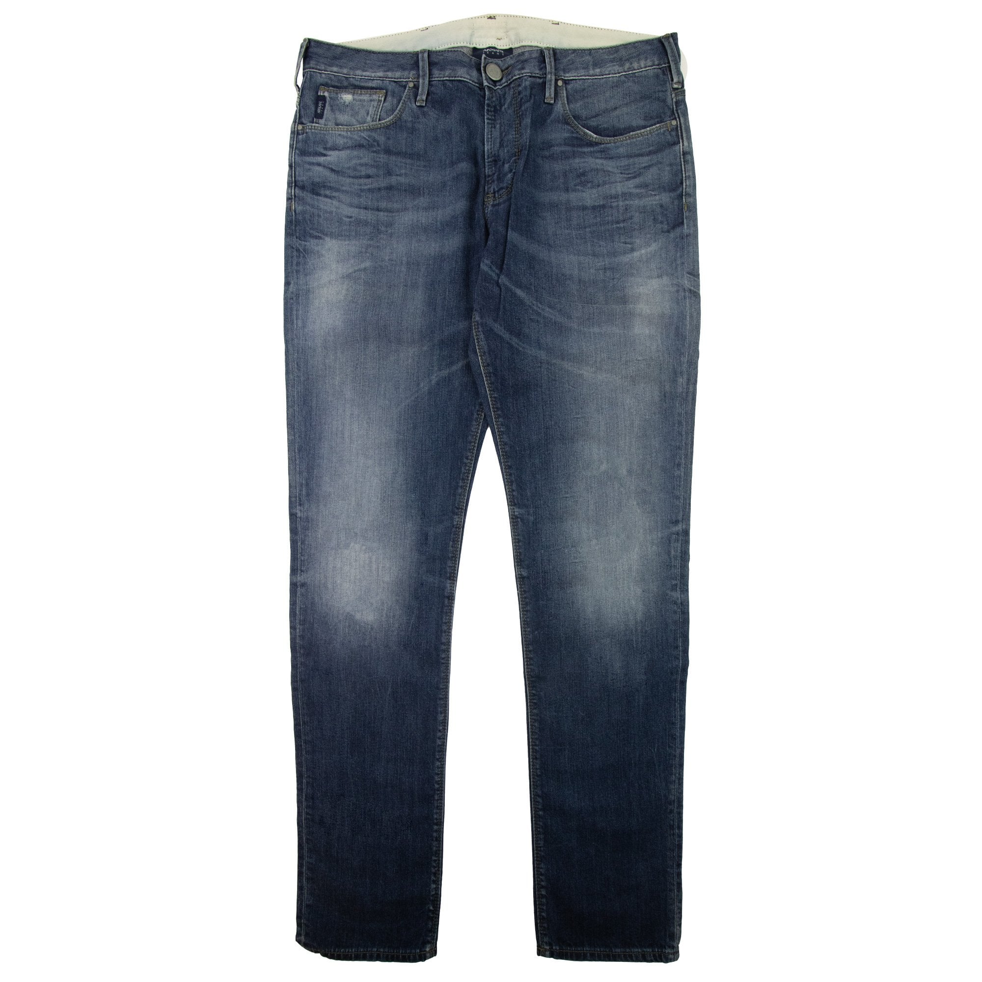 Armani Jeans J06 Leather Belt Loop Slim Fit Jean