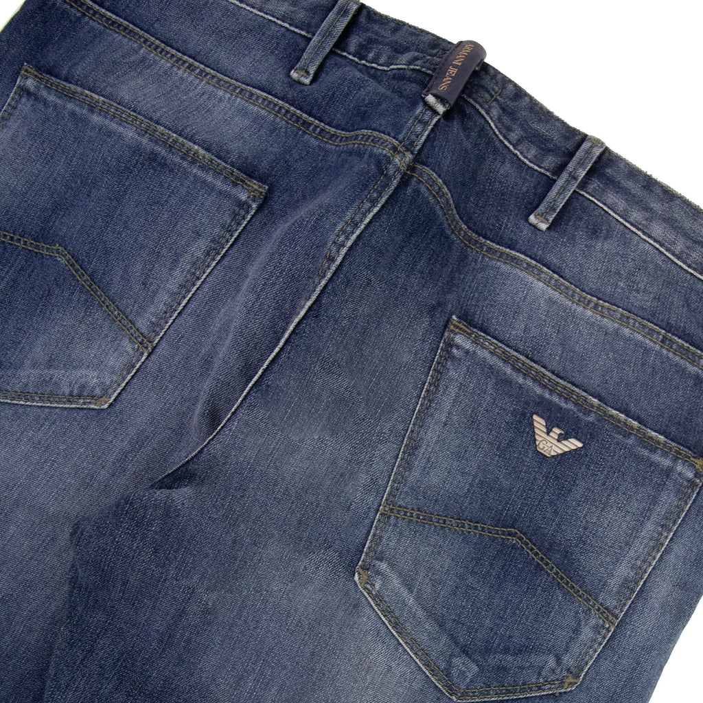 Armani Jeans J06 Leather Belt Loop Slim Fit Jean