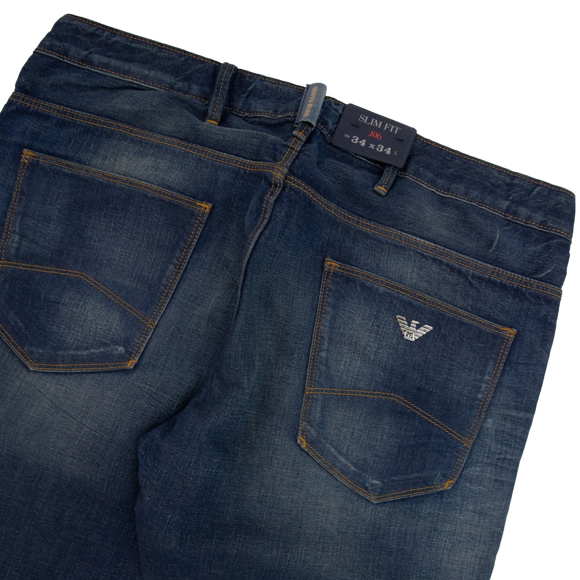 Armani Jeans J06 Distressed Slim Fit Jean