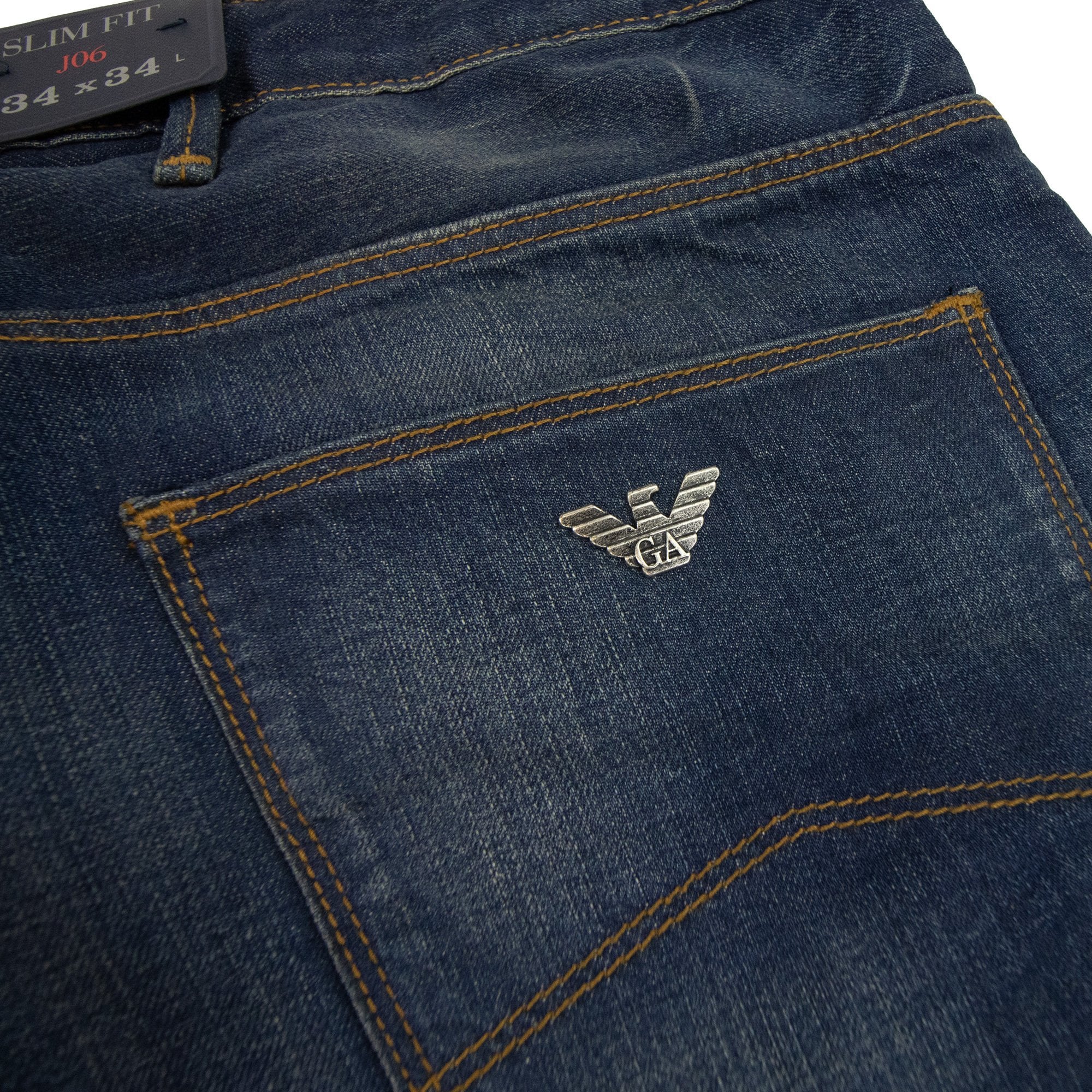 Armani Jeans J06 Distressed Slim Fit Jean