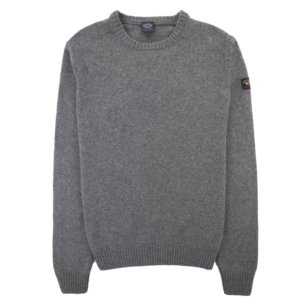 Paul And Shark Arm Patch Knitted Sweatshirt Grey