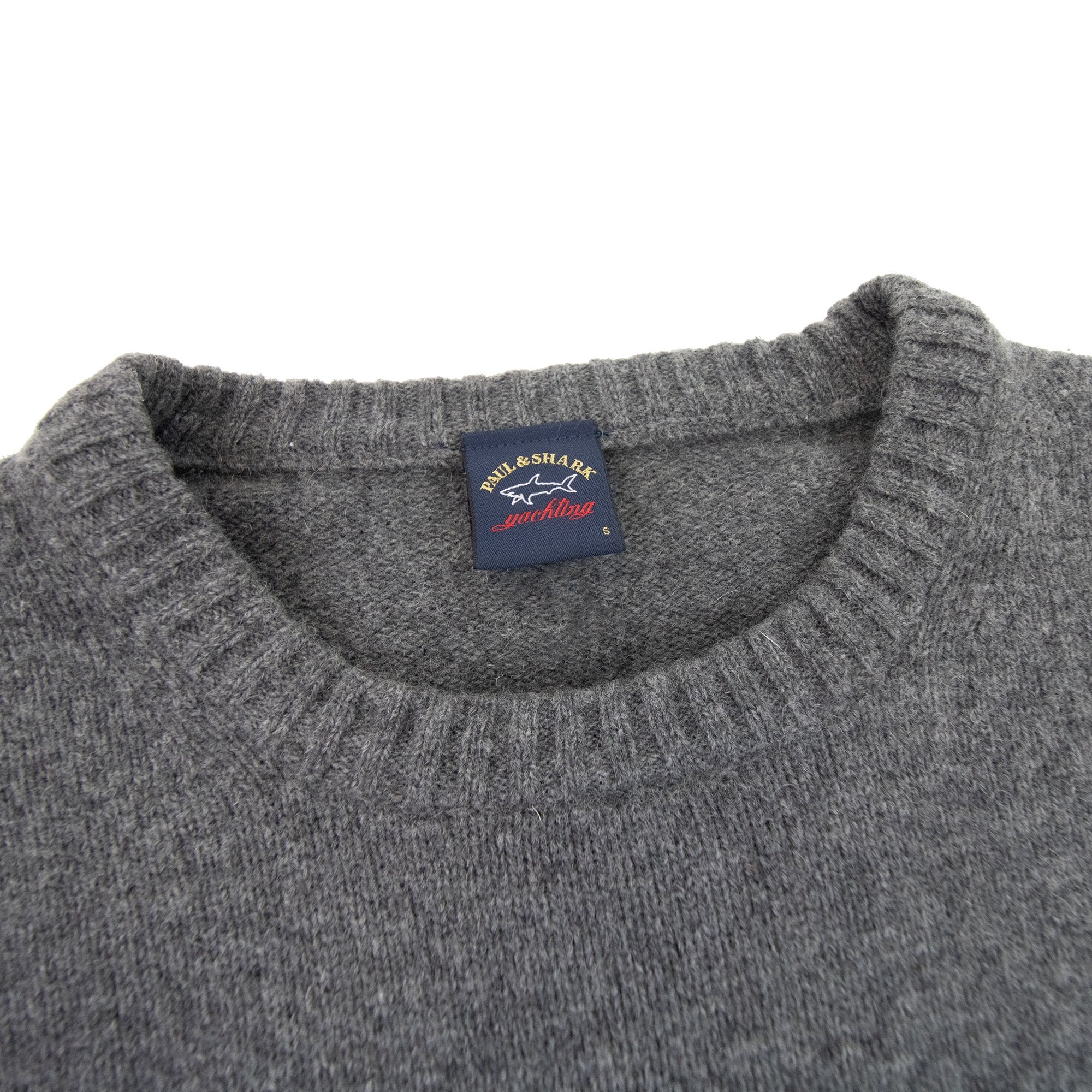 Paul And Shark Arm Patch Knitted Sweatshirt Grey