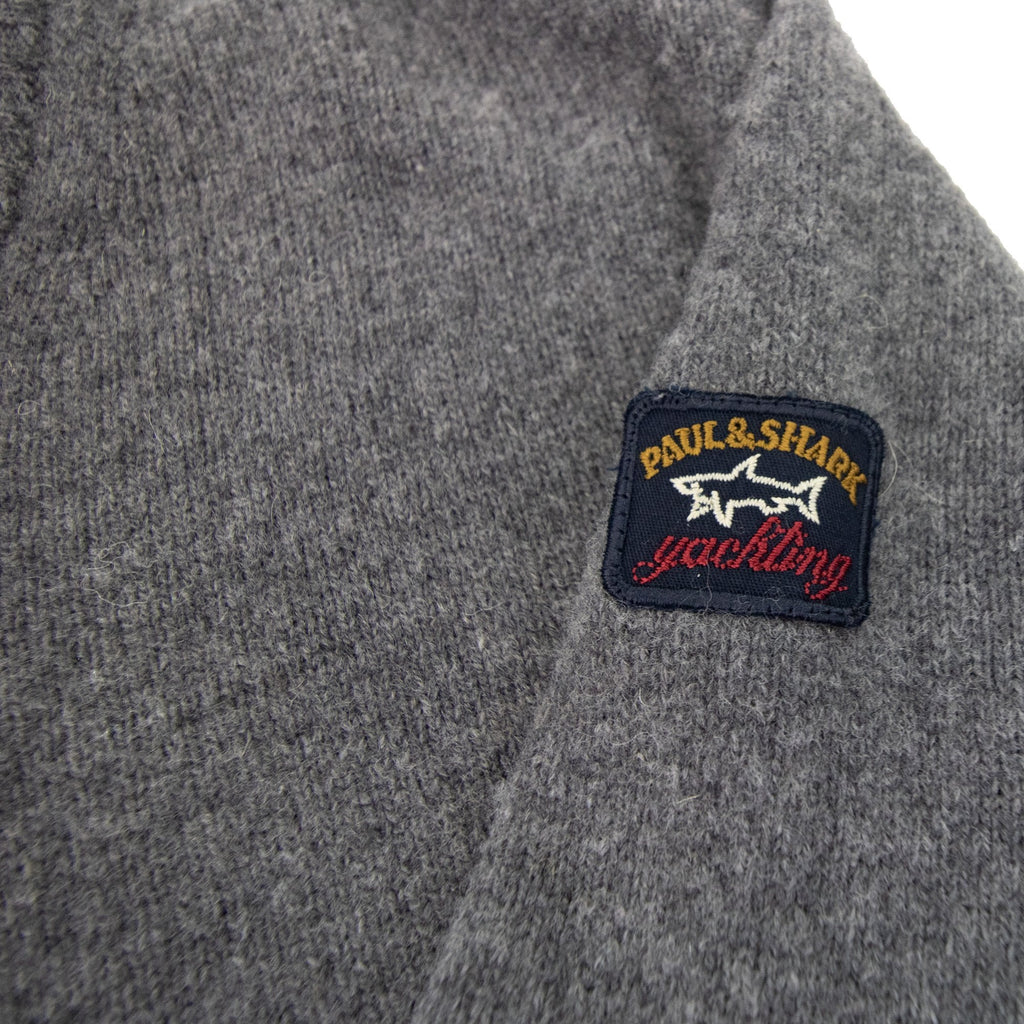 Paul And Shark Arm Patch Knitted Sweatshirt Grey