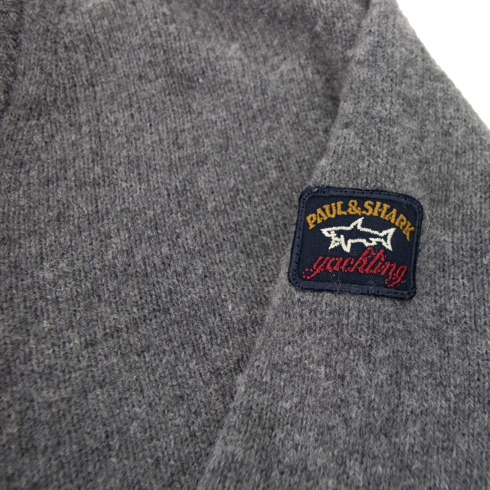 Paul And Shark Arm Patch Knitted Sweatshirt Grey