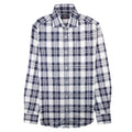 Paul And Shark Cotton Twill Sport Shirt Blue Tartan