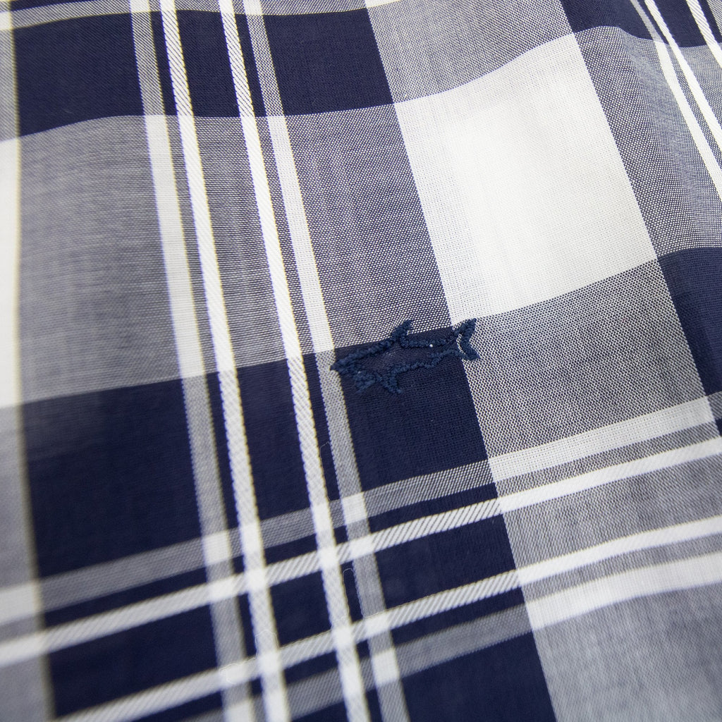 Paul And Shark Cotton Twill Sport Shirt Blue Tartan