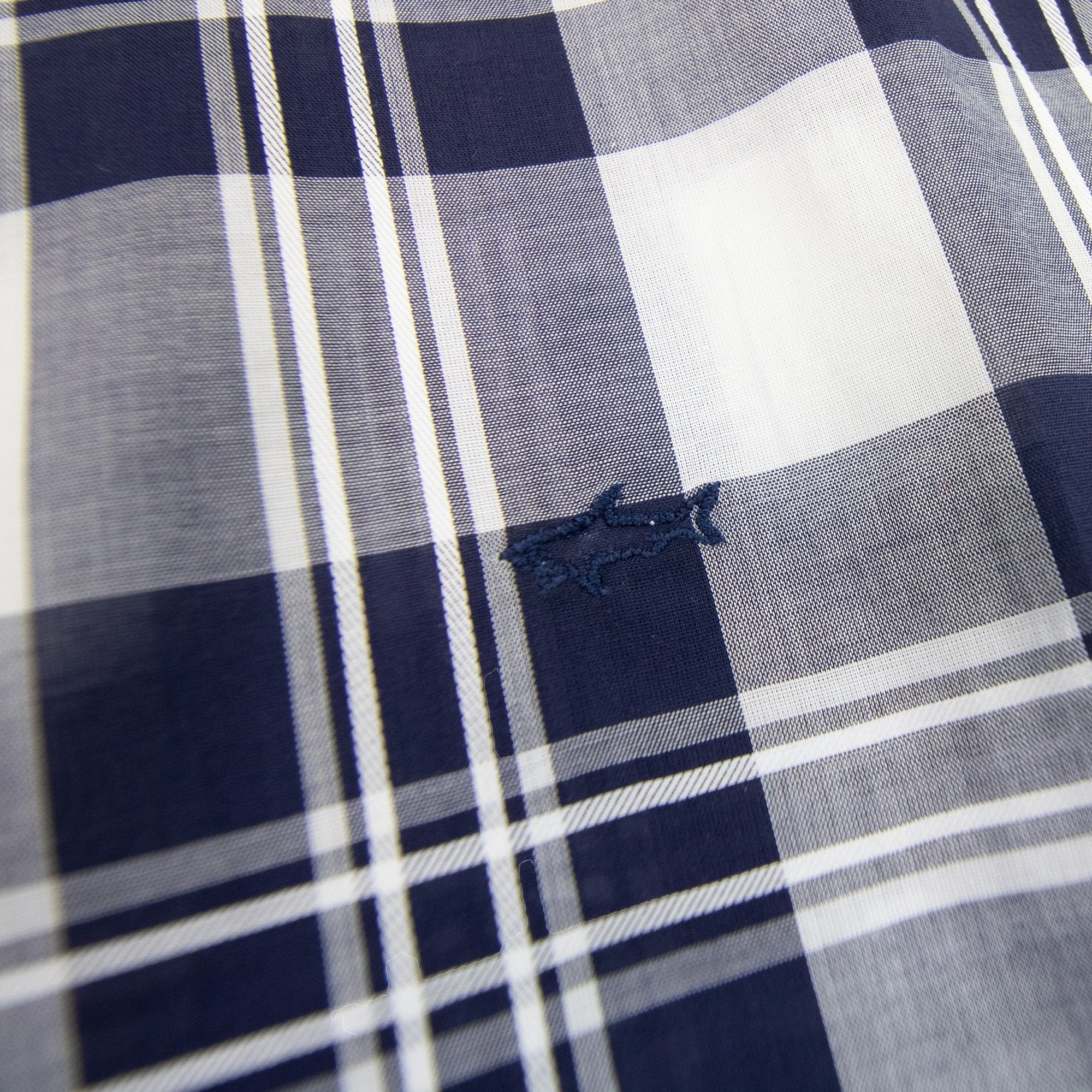 Paul And Shark Cotton Twill Sport Shirt Blue Tartan