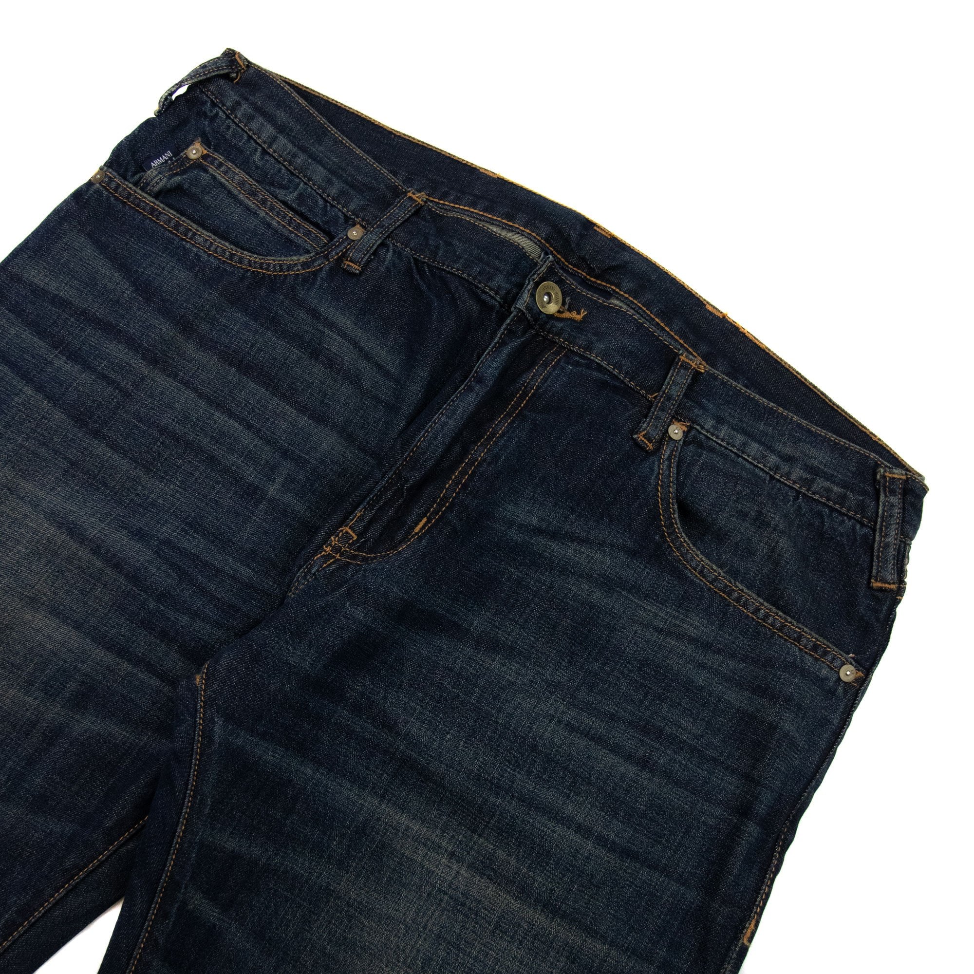 Armani Jeans Cream Badge J45 Slim Fit Jean