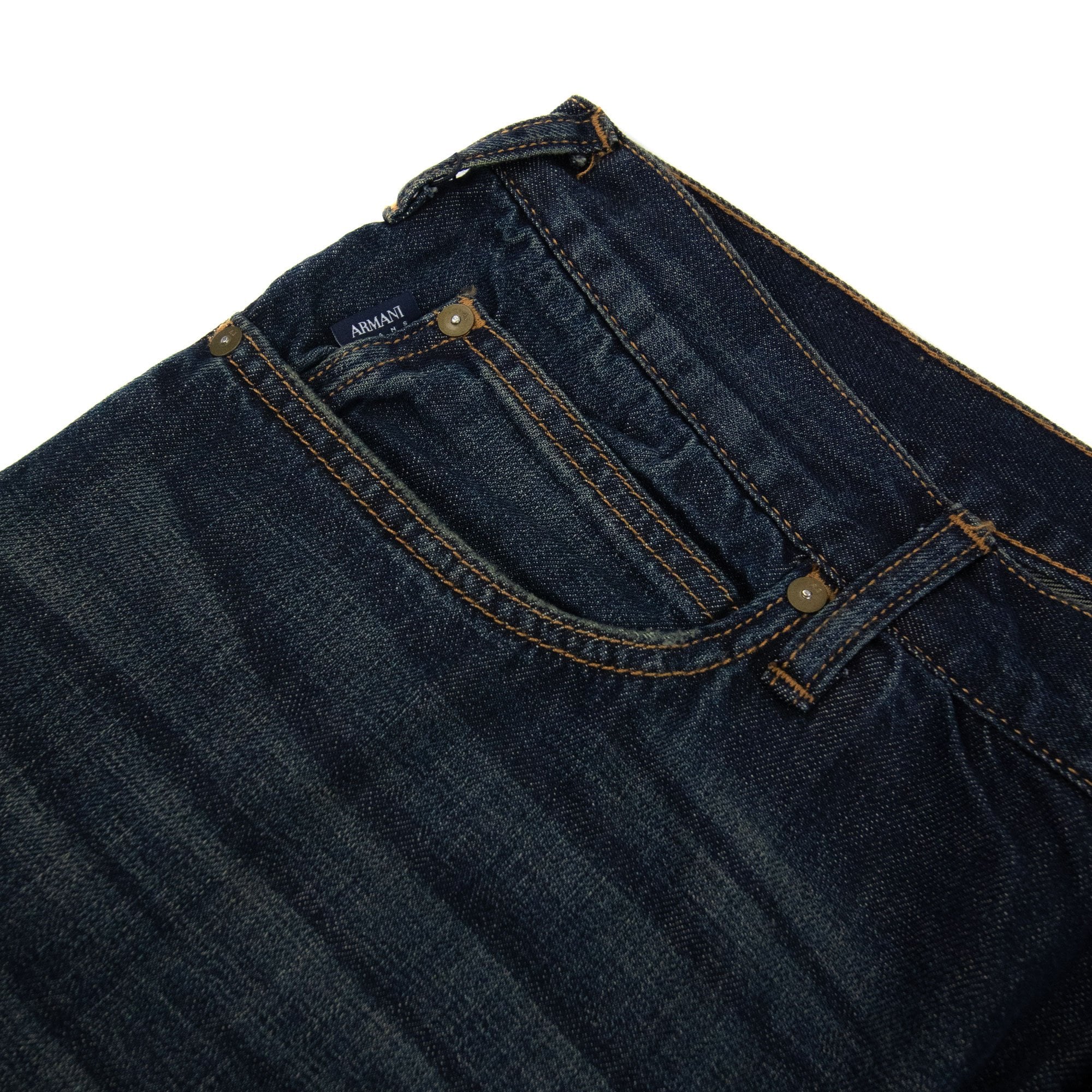 Armani Jeans Cream Badge J45 Slim Fit Jean