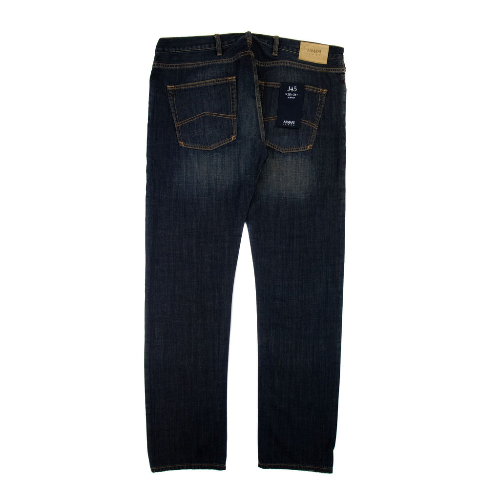Armani Jeans Cream Badge J45 Slim Fit Jean