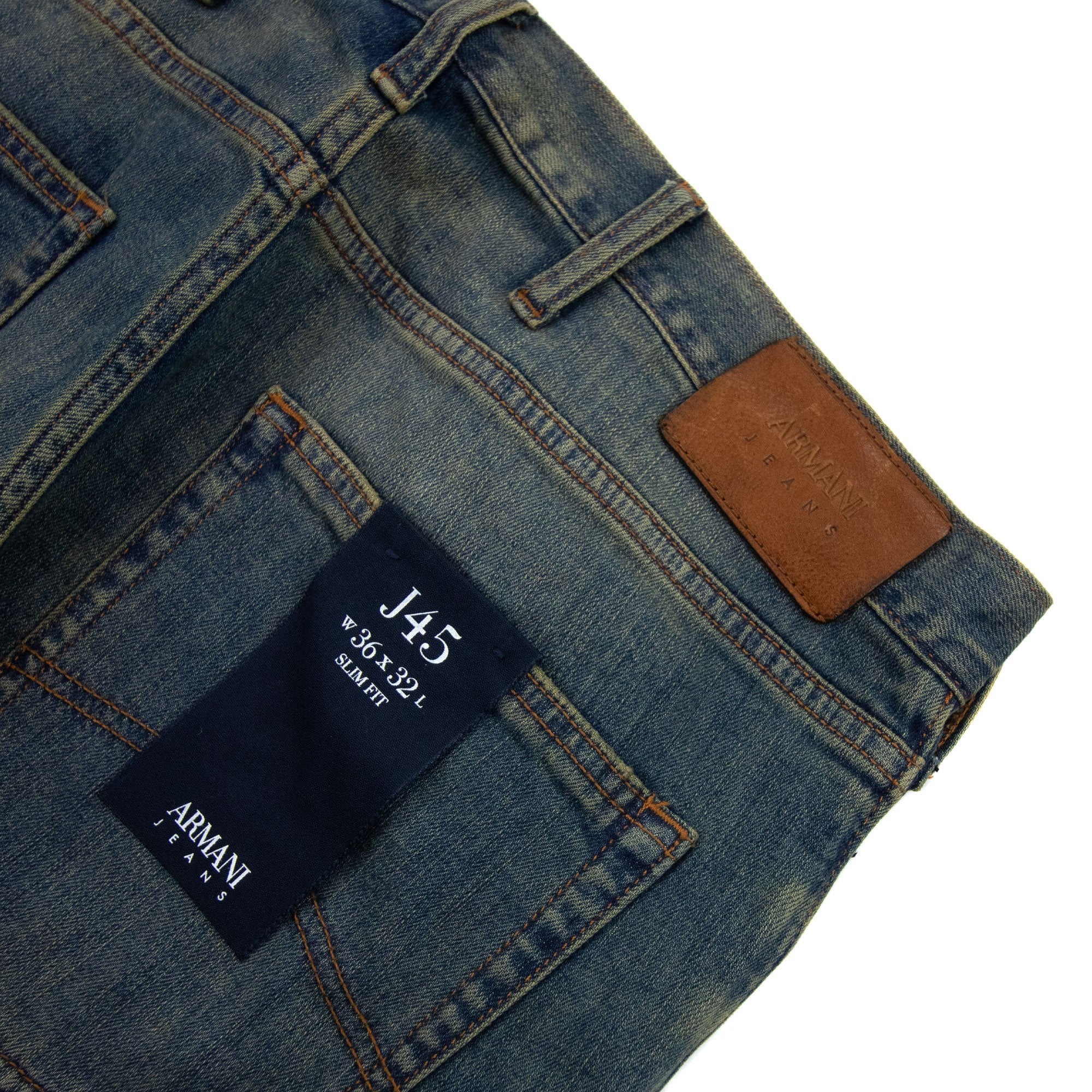 Armani Jeans Worn Wash J45 Slim Fit Jean
