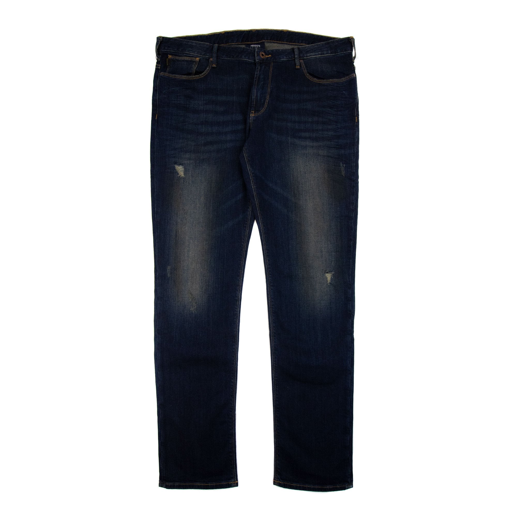 Armani Jeans Distressed Work J06 Slim Fit Jean Denim