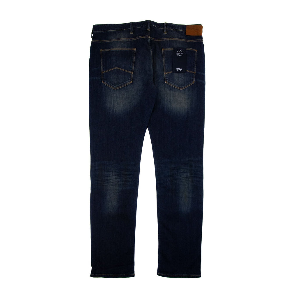 Armani Jeans Distressed Work J06 Slim Fit Jean Denim