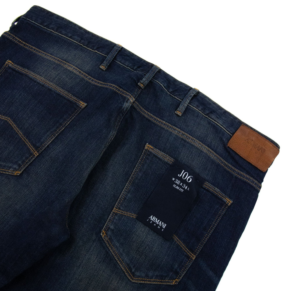 Armani Jeans Distressed Work J06 Slim Fit Jean Denim