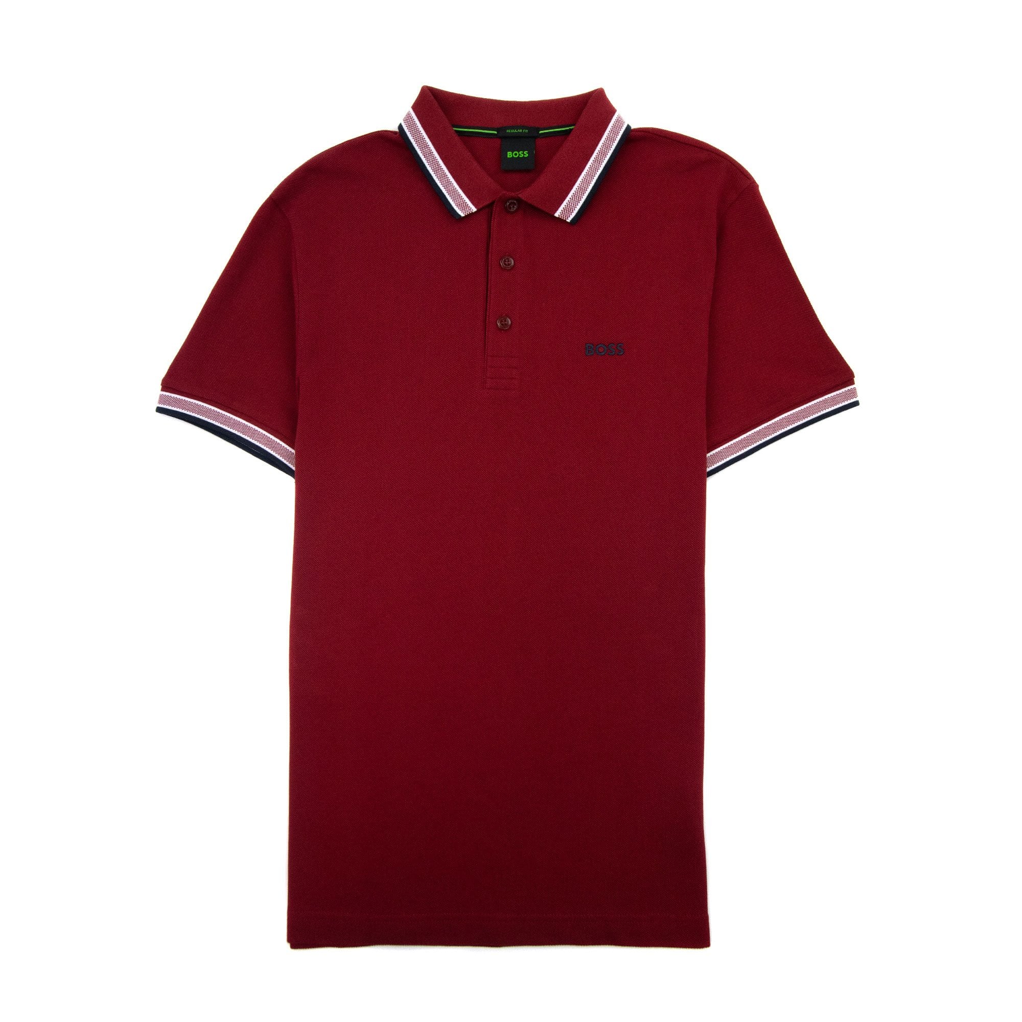 Hugo Boss Paddy Embroidered Logo Polo Burgundy 607