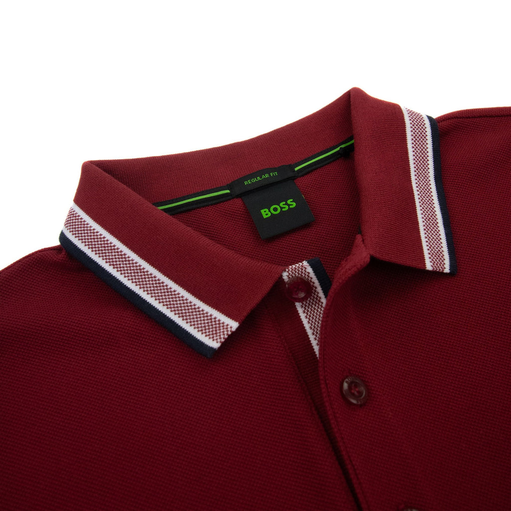 Hugo Boss Paddy Embroidered Logo Polo Burgundy 607