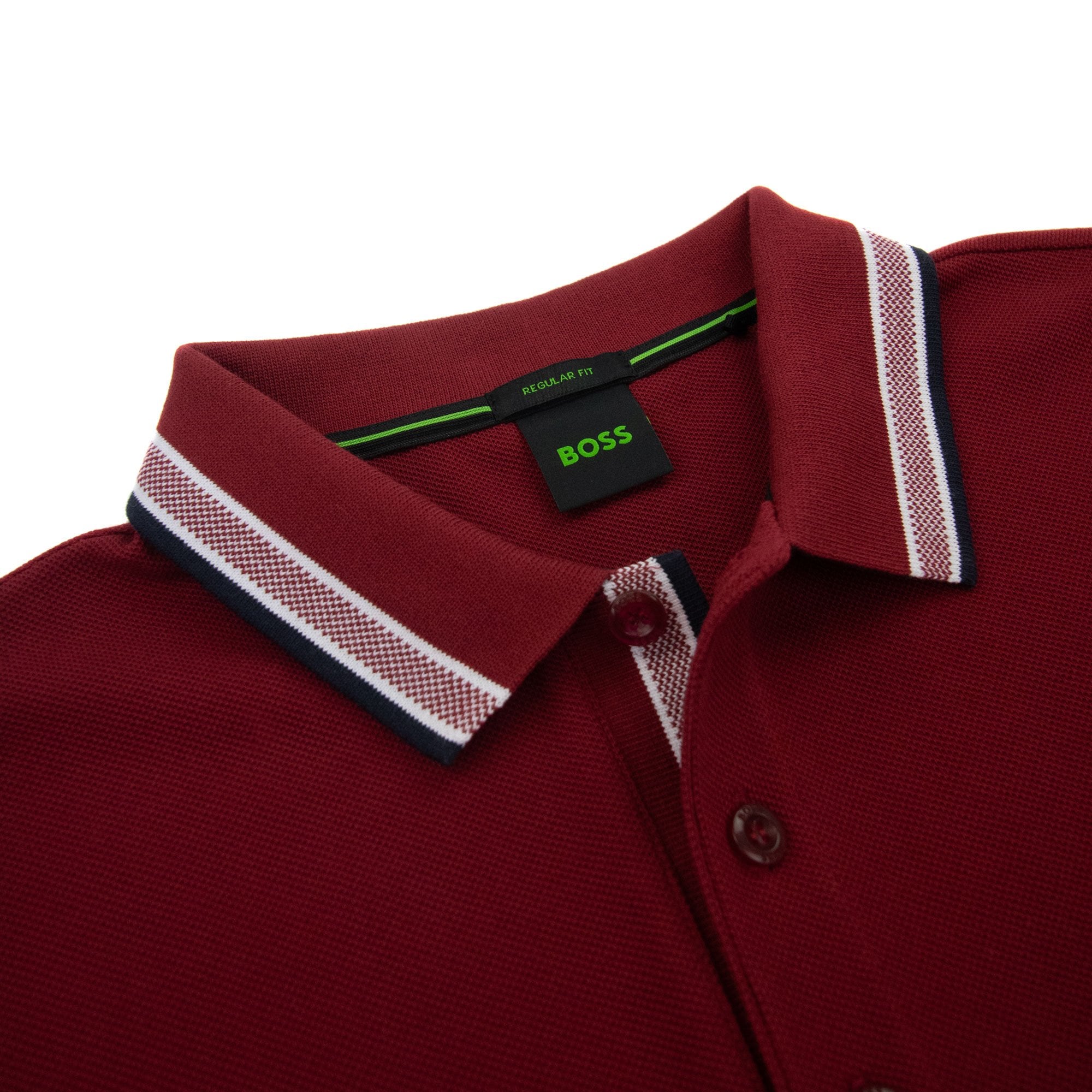 Hugo Boss Paddy Embroidered Logo Polo Burgundy 607