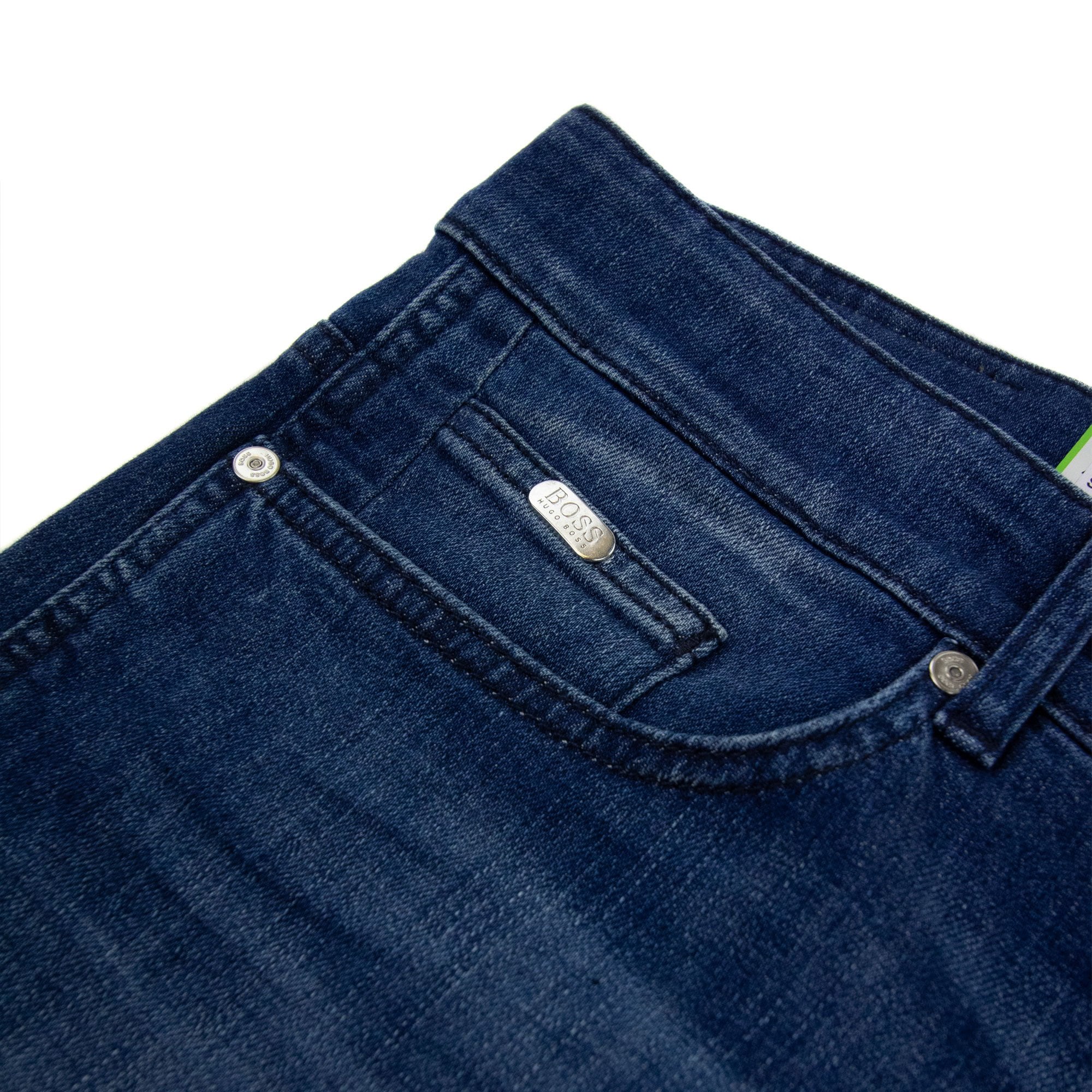 Hugo Boss C-delaware1 Slim Fit Jean Dark Wash Whisker Denim