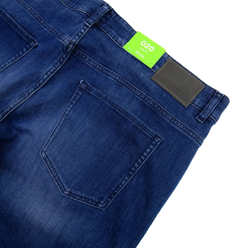 Hugo Boss C-delaware1 Slim Fit Jean Dark Wash Whisker Denim