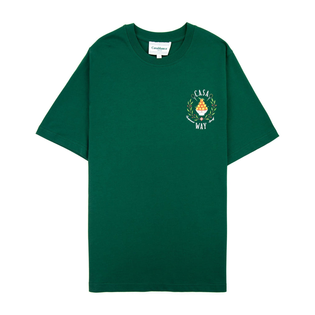 Casablanca Casa Way Printed T Shirt Evergreen