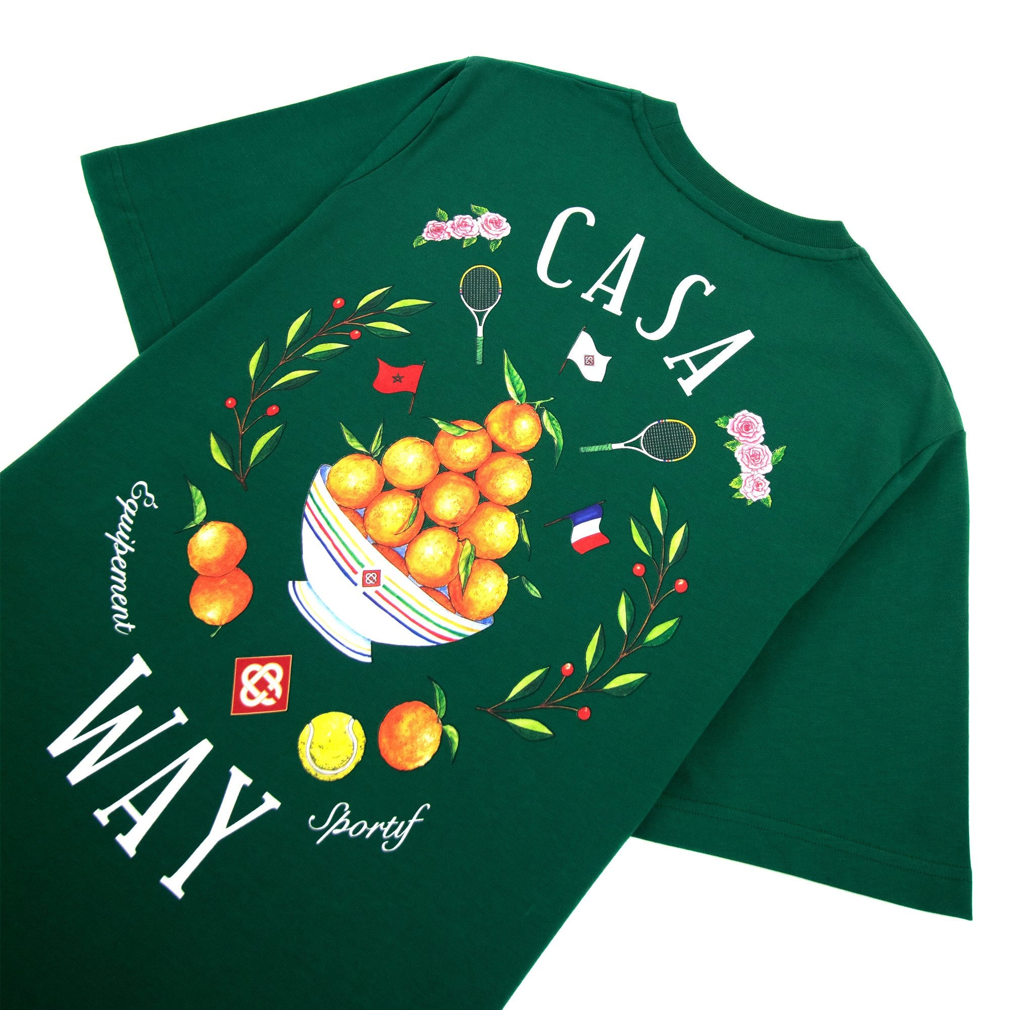 Casablanca Casa Way Printed T Shirt Evergreen