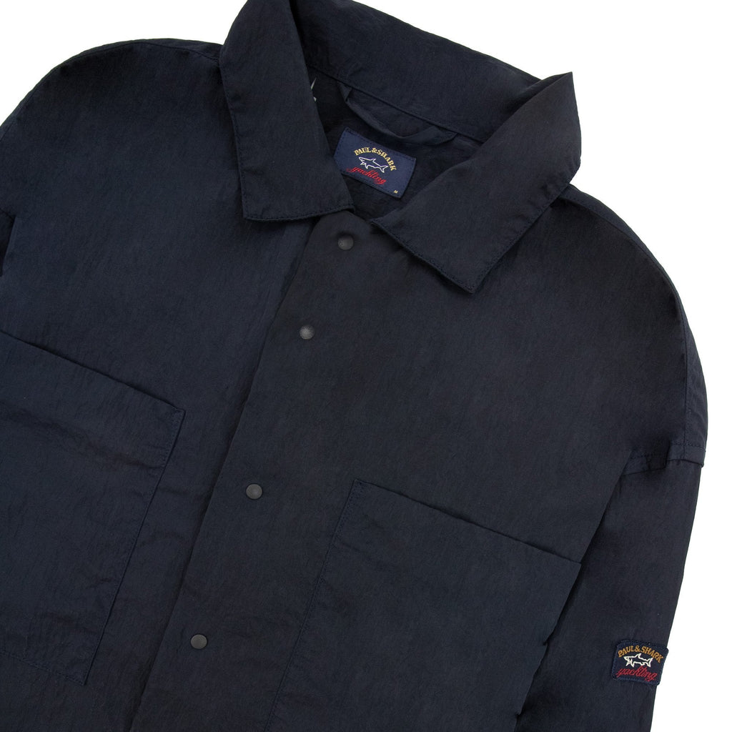 Paul And Shark Econyl Nylon Metal Overshirt Navy 013