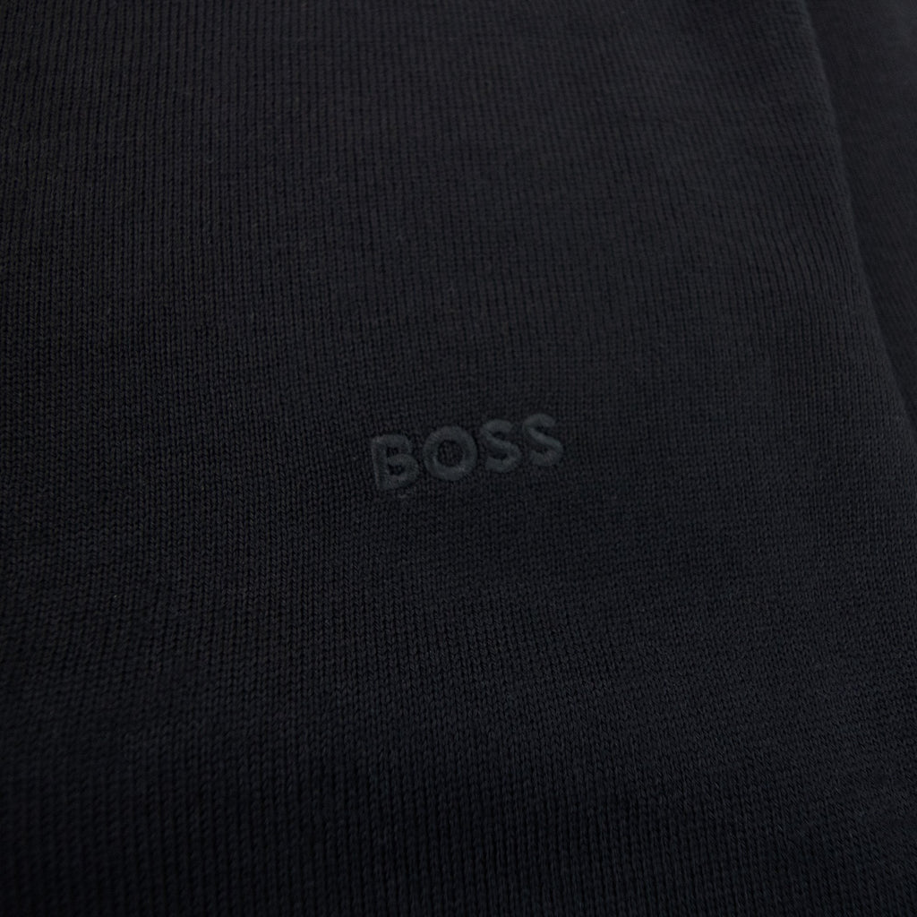 Hugo Boss Botto-l Embroidered Logo With Responsible Wool Sweater Black 001