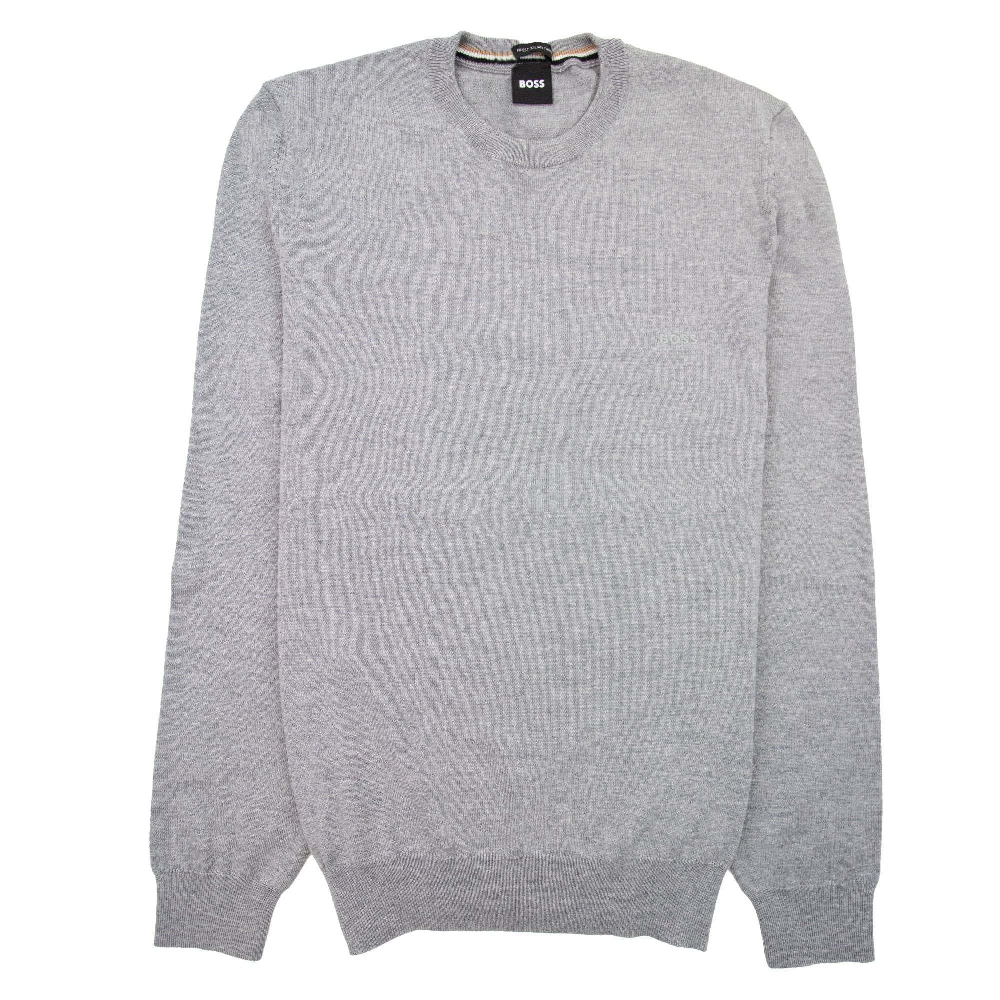 Hugo Boss Botto-l Embroidered Logo With Responsible Wool Swe Grey 041