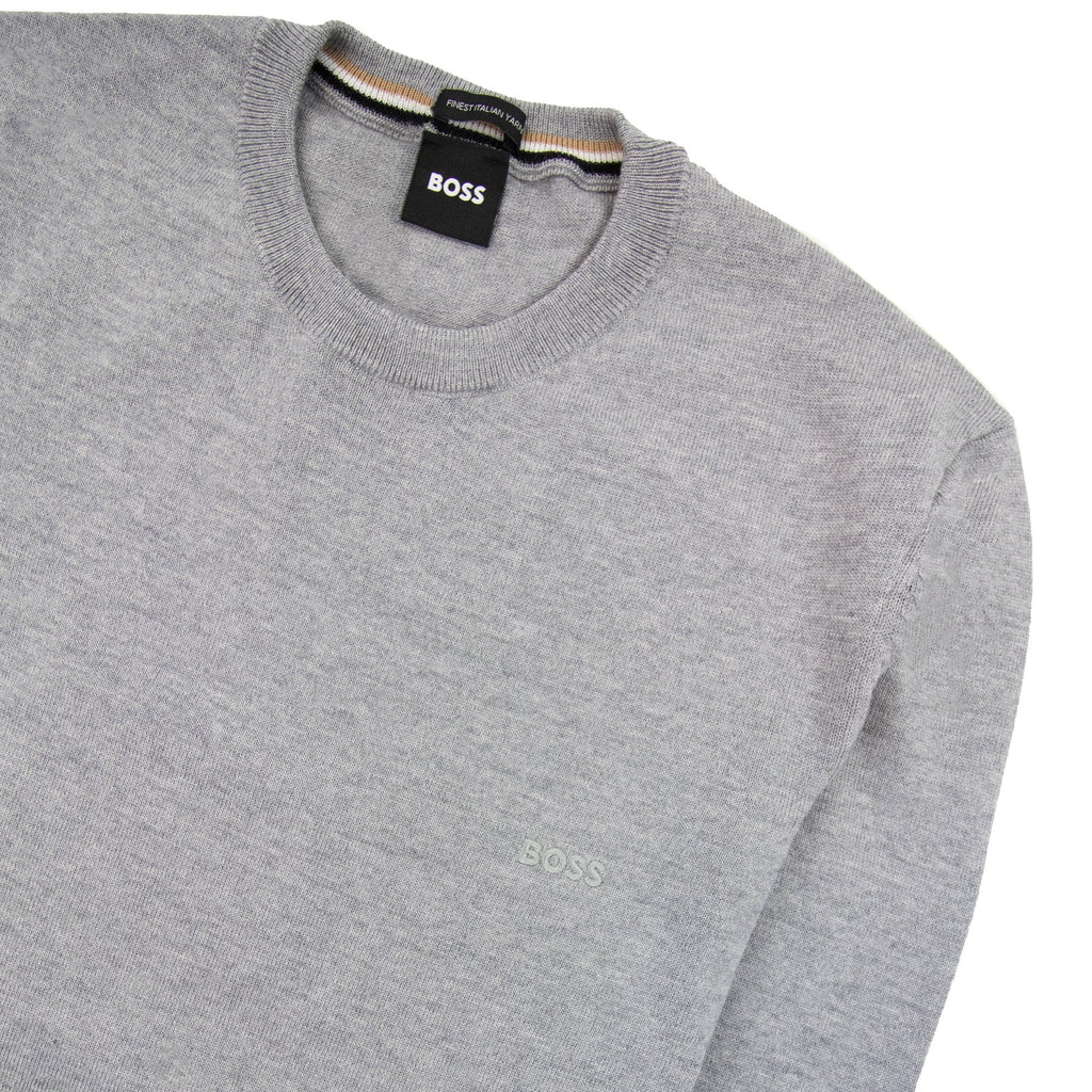 Hugo Boss Botto-l Embroidered Logo With Responsible Wool Swe Grey 041