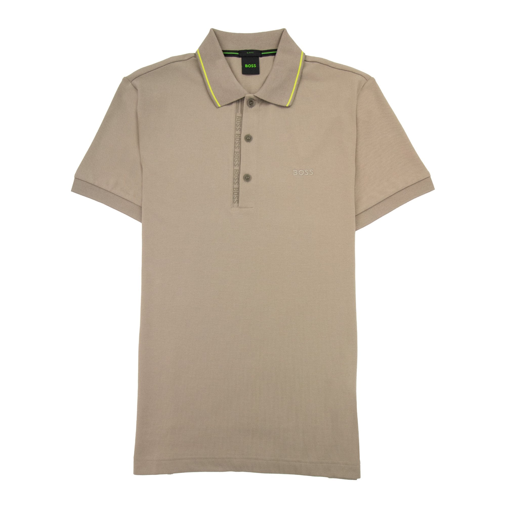Hugo Boss Paule 4 Slim Fit Branded Placket Polo Beige 334