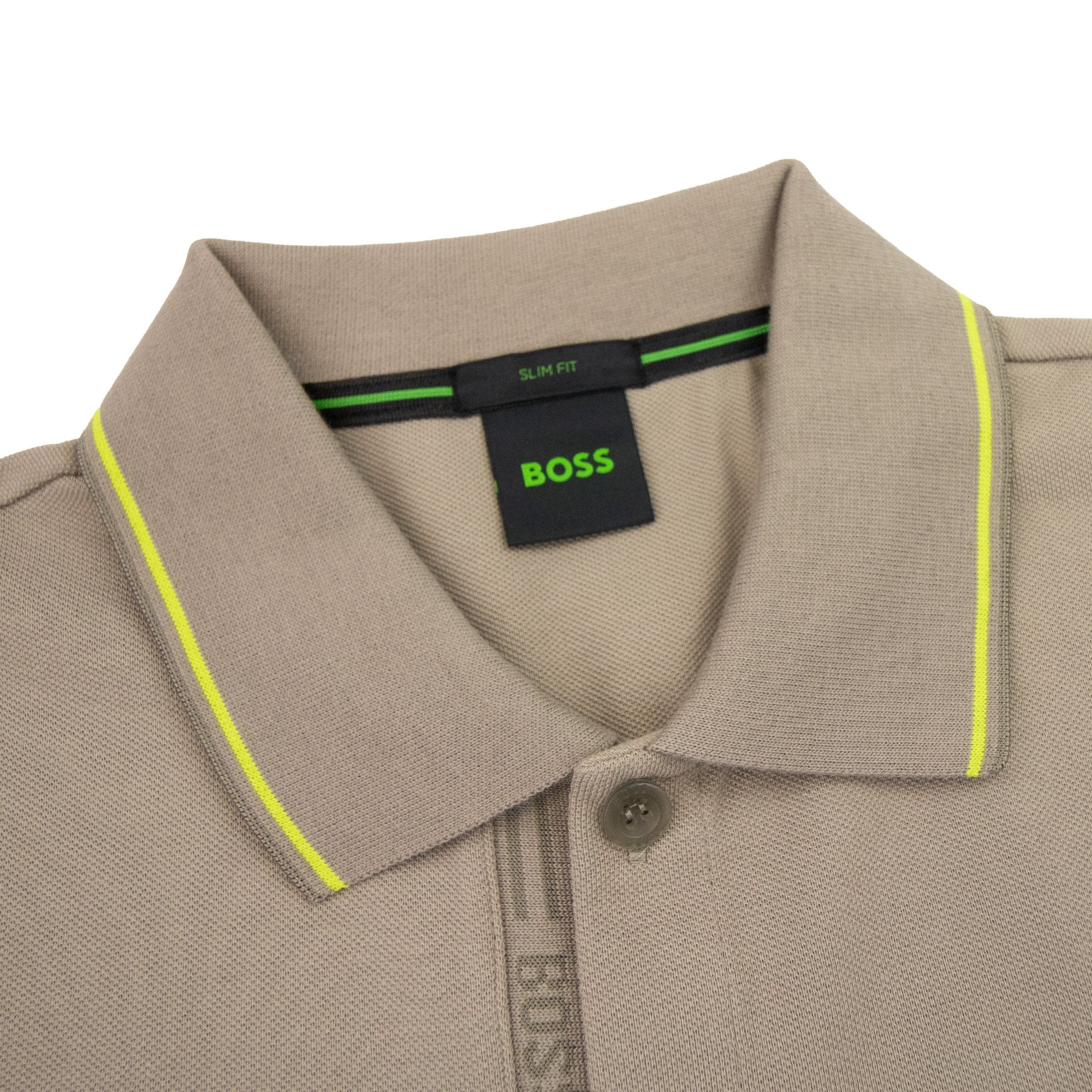 Hugo Boss Paule 4 Slim Fit Branded Placket Polo Beige 334