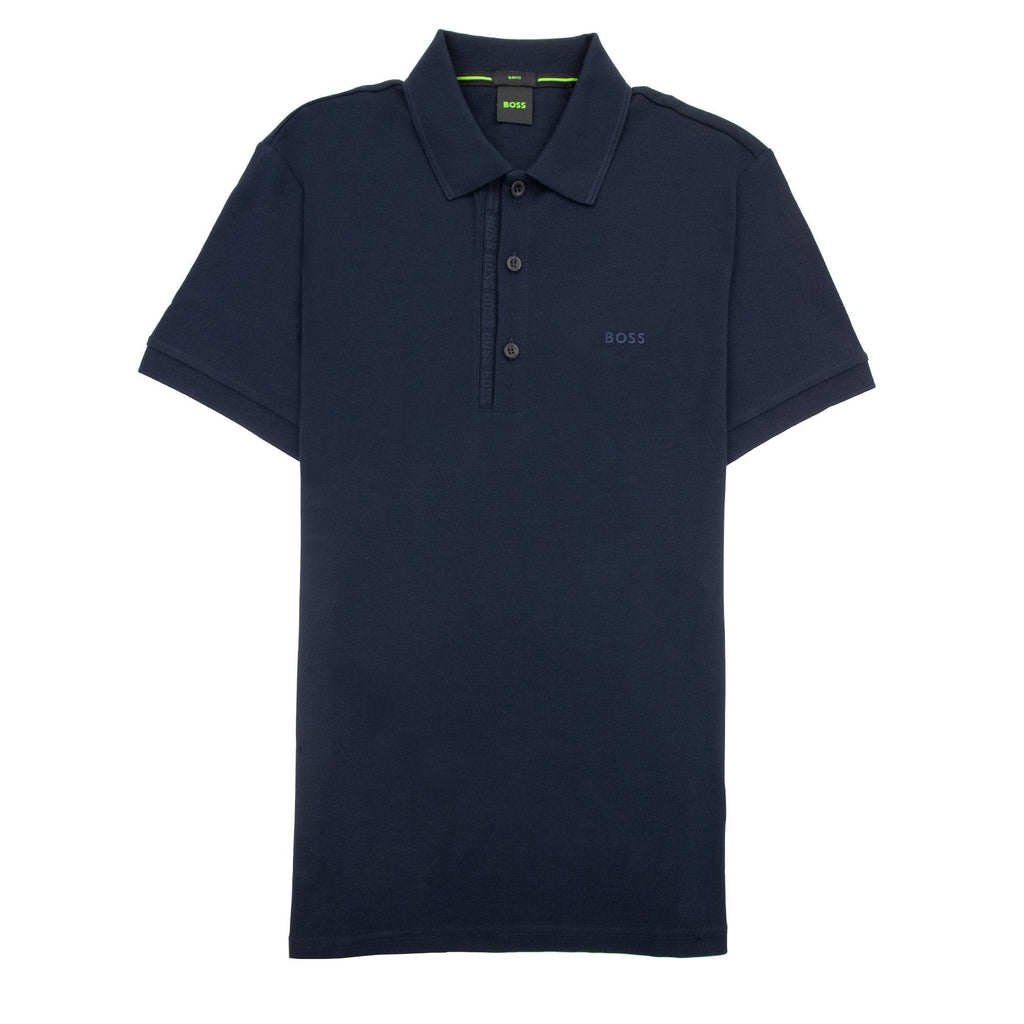 Hugo Boss Paule 4 Slim Fit Branded Placket Polo Navy 410