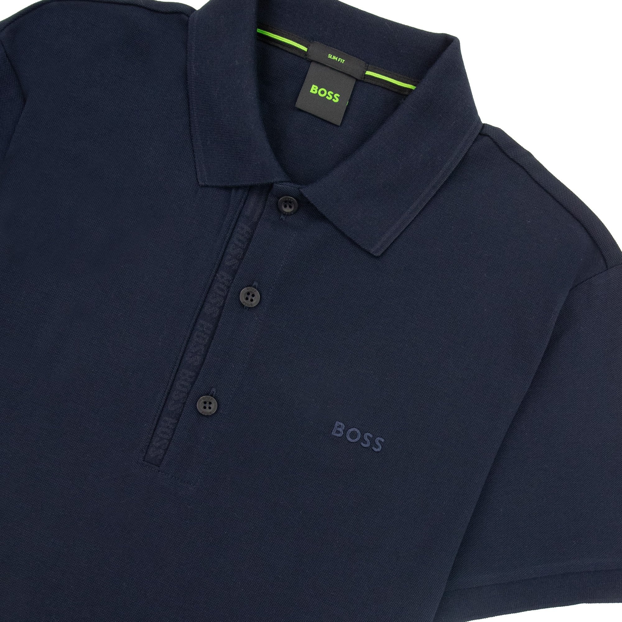 Hugo Boss Paule 4 Slim Fit Branded Placket Polo Navy 410