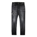 Amiri Staggered Embroidered Logo Jeans Storm Grey
