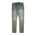 Amiri Mx1 Suede Distressed Jeans Antique Indigo