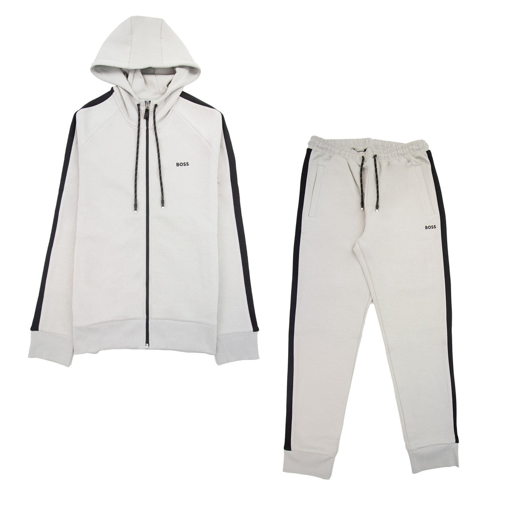 Hugo Boss Logo Stripe Tracksuit Set Grey 063