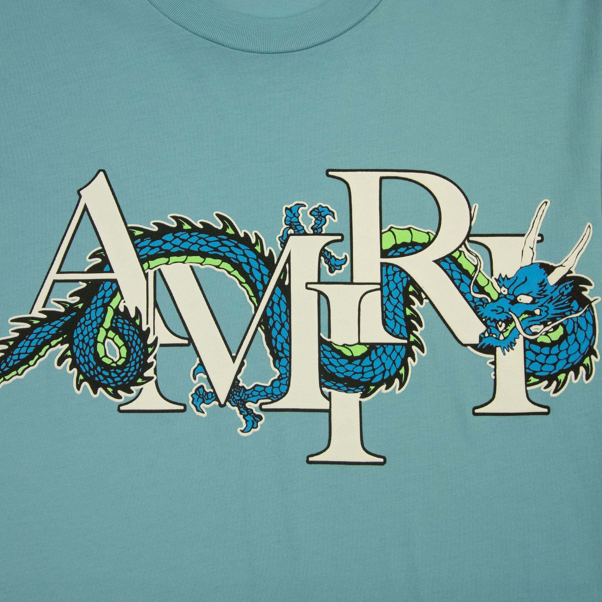 Amiri Cny Dragon T Shirt Air Blue