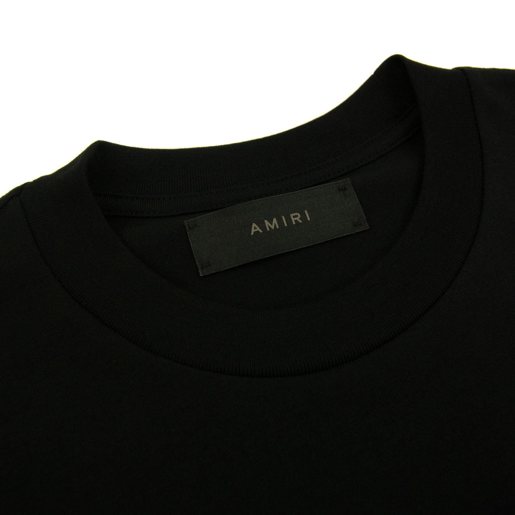 Amiri Staggered Chrome T Shirt Black