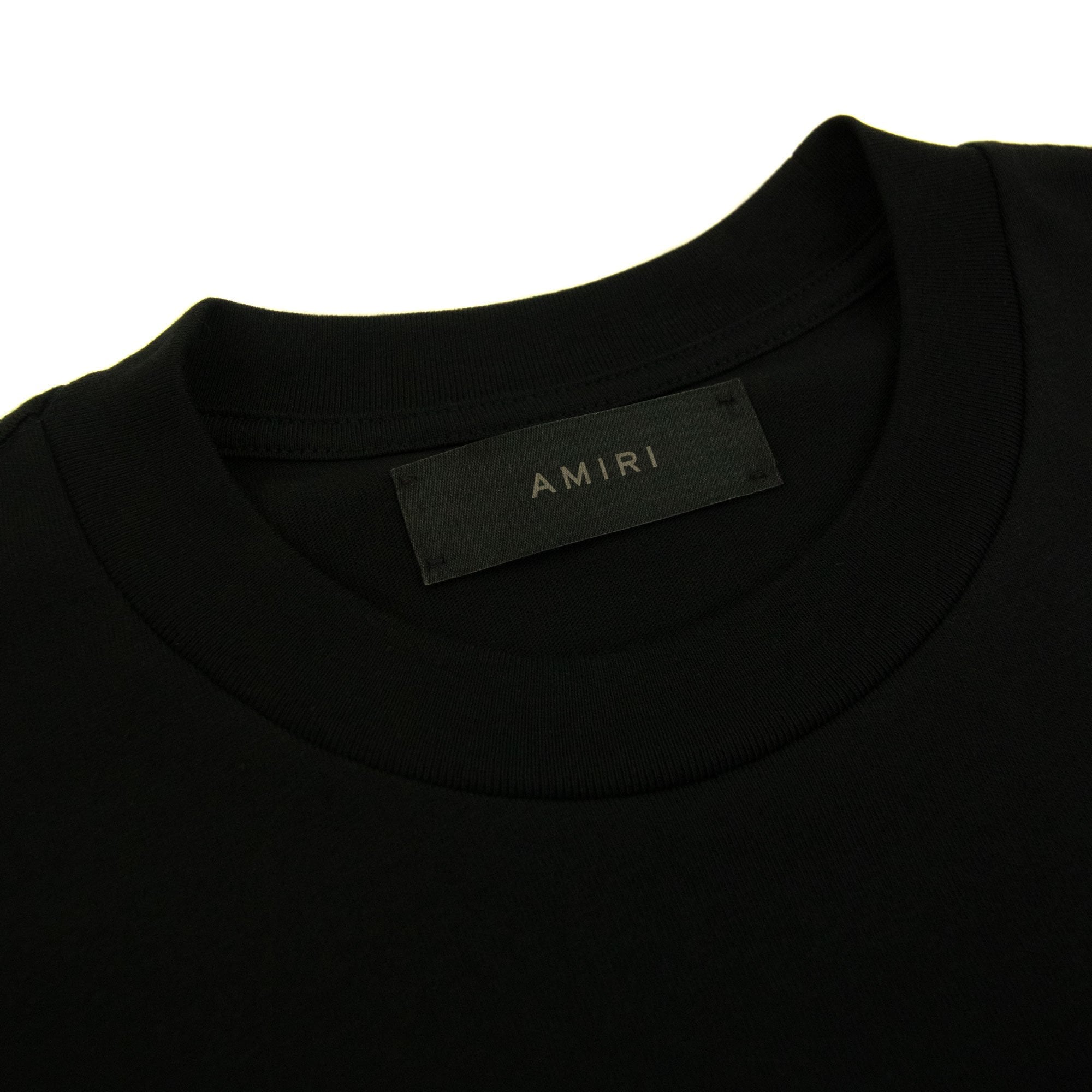 Amiri Staggered Chrome T Shirt Black
