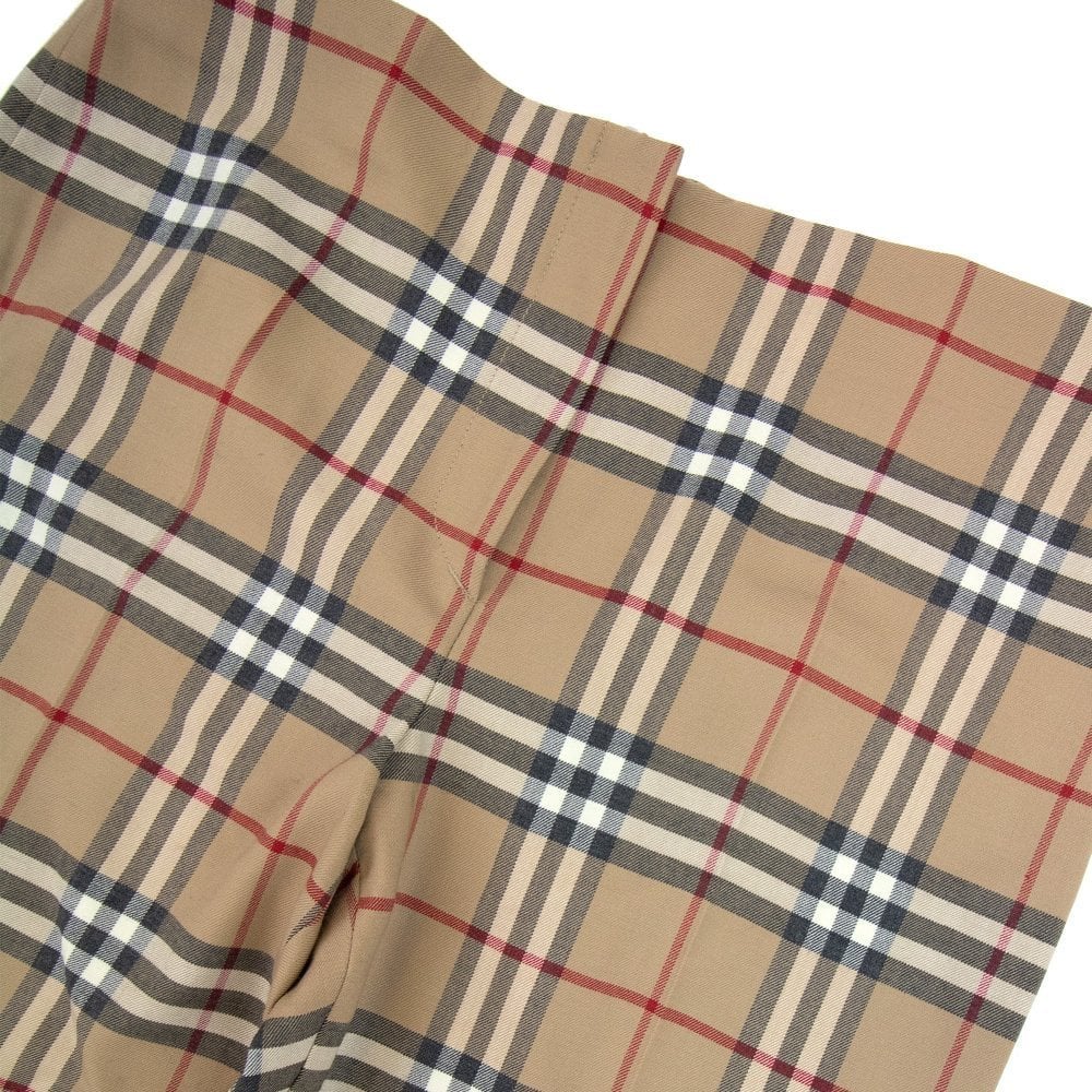 Burberry Woman Sharon Vintage Check Wide Leg Sweatpants Archive Beige