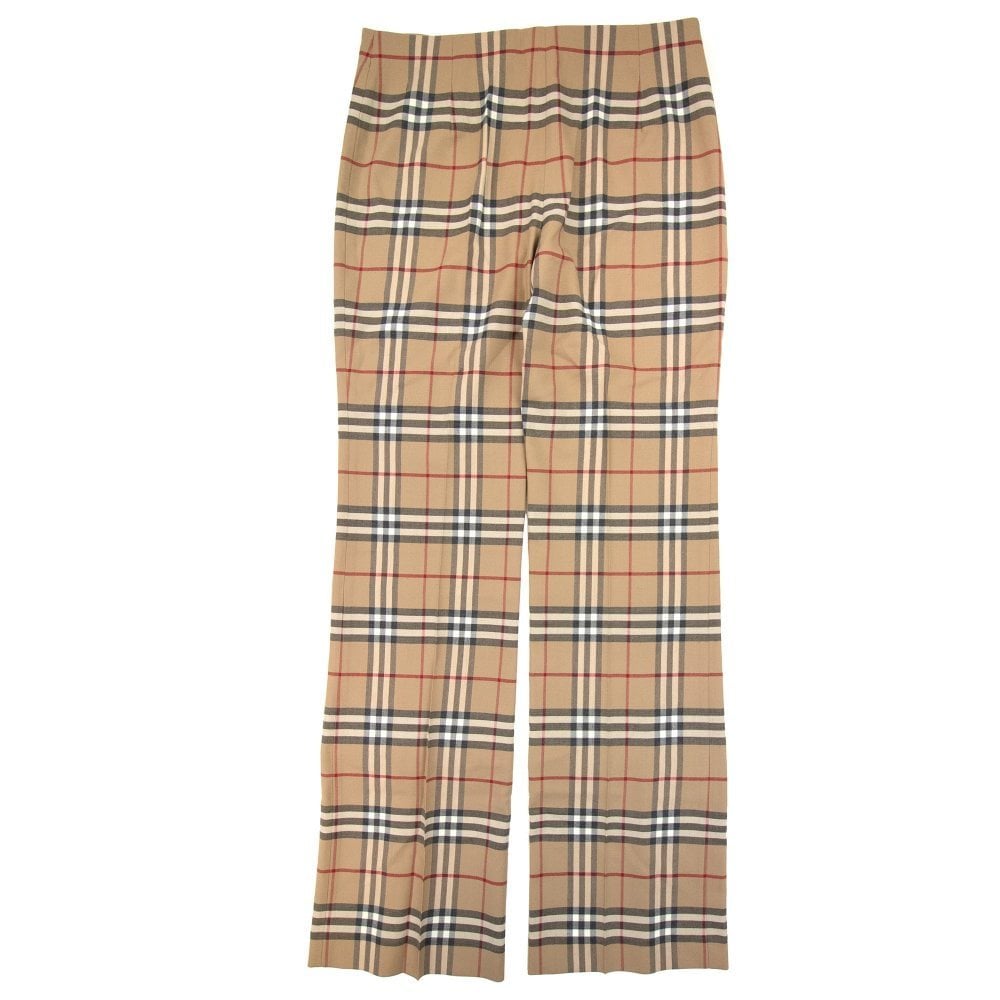 Burberry Woman Sharon Vintage Check Wide Leg Sweatpants Archive Beige